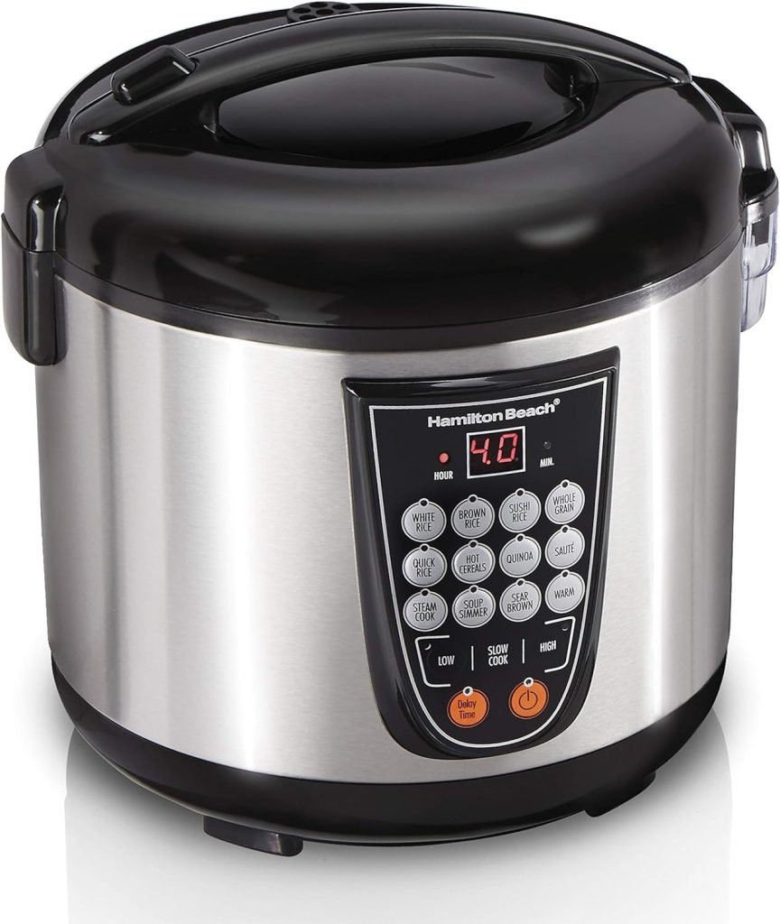 Hamilton Beach Multi Cooker with Steamer and Rice Rinse Basket 37571